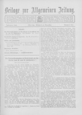 Allgemeine Zeitung Mittwoch 4. Dezember 1907