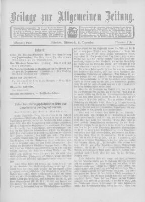 Allgemeine Zeitung Mittwoch 11. Dezember 1907