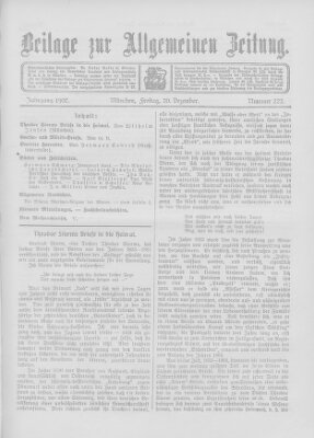 Allgemeine Zeitung Freitag 20. Dezember 1907