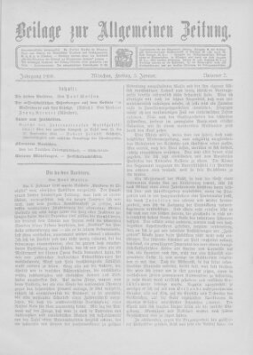 Allgemeine Zeitung Freitag 3. Januar 1908