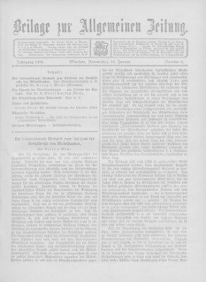 Allgemeine Zeitung Donnerstag 16. Januar 1908