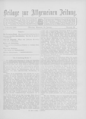 Allgemeine Zeitung Dienstag 21. Januar 1908