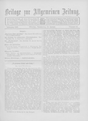 Allgemeine Zeitung Donnerstag 23. Januar 1908