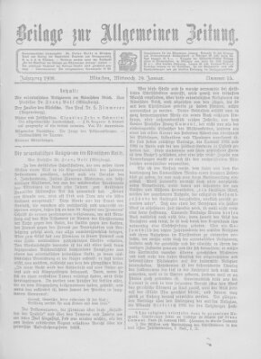 Allgemeine Zeitung Mittwoch 29. Januar 1908