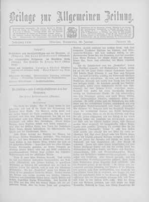 Allgemeine Zeitung Donnerstag 30. Januar 1908