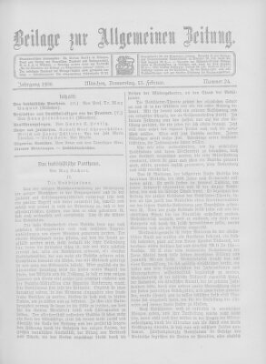 Allgemeine Zeitung Donnerstag 13. Februar 1908