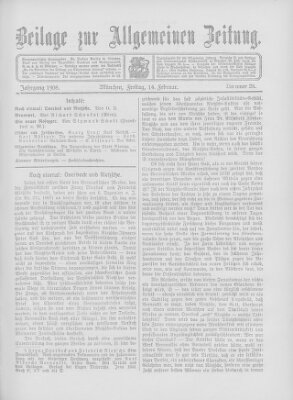 Allgemeine Zeitung Freitag 14. Februar 1908