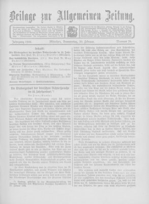 Allgemeine Zeitung Donnerstag 20. Februar 1908