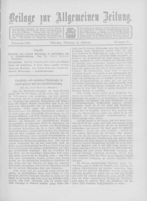 Allgemeine Zeitung Dienstag 25. Februar 1908