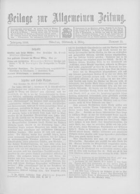 Allgemeine Zeitung Mittwoch 4. März 1908