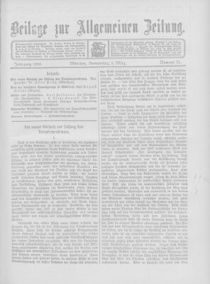 Allgemeine Zeitung Donnerstag 5. März 1908