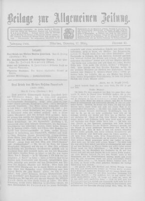 Allgemeine Zeitung Dienstag 17. März 1908