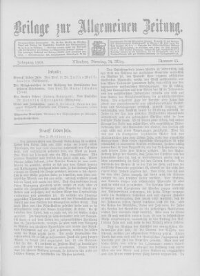 Allgemeine Zeitung Dienstag 24. März 1908