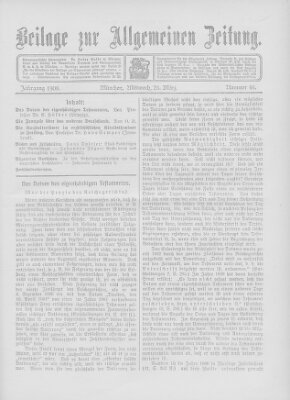 Allgemeine Zeitung Mittwoch 25. März 1908