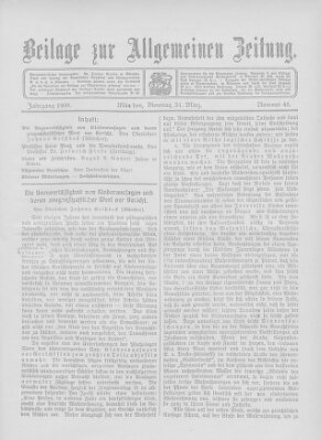 Allgemeine Zeitung Dienstag 31. März 1908