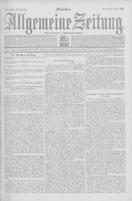 Allgemeine Zeitung Donnerstag 11. April 1907