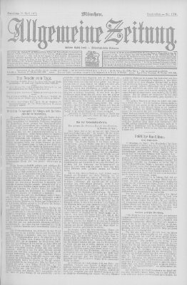 Allgemeine Zeitung Samstag 13. April 1907