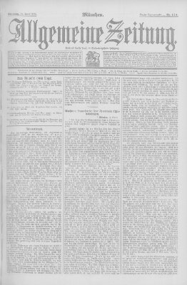 Allgemeine Zeitung Sonntag 14. April 1907