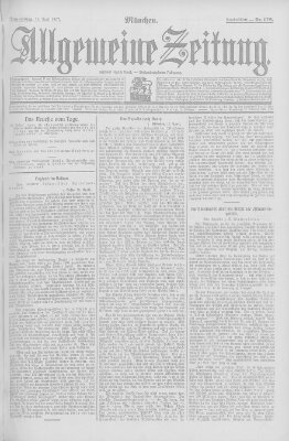 Allgemeine Zeitung Donnerstag 18. April 1907