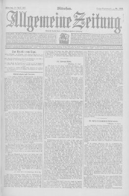 Allgemeine Zeitung Sonntag 28. April 1907