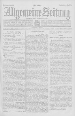 Allgemeine Zeitung Samstag 6. Juli 1907