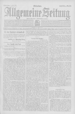 Allgemeine Zeitung Donnerstag 11. Juli 1907