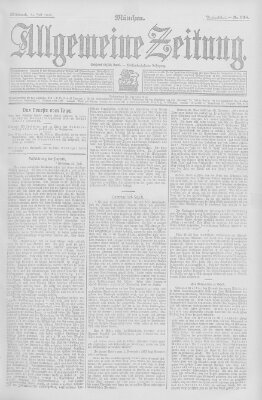 Allgemeine Zeitung Mittwoch 24. Juli 1907