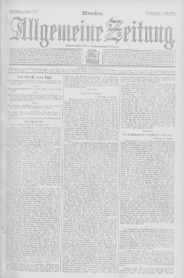 Allgemeine Zeitung Samstag 3. August 1907