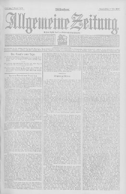 Allgemeine Zeitung Freitag 9. August 1907