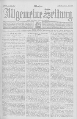 Allgemeine Zeitung Montag 12. August 1907