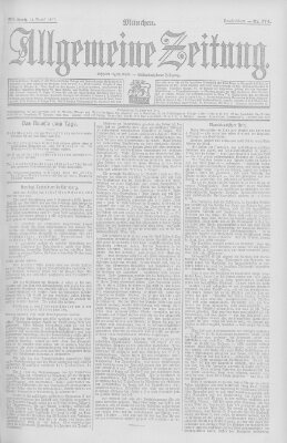 Allgemeine Zeitung Mittwoch 14. August 1907