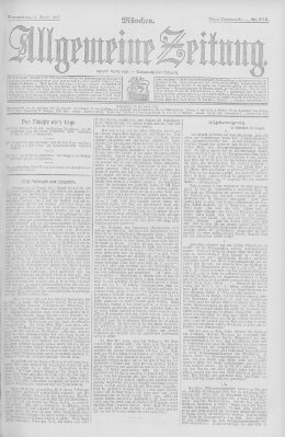 Allgemeine Zeitung Donnerstag 15. August 1907