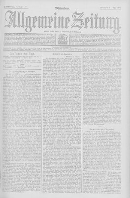 Allgemeine Zeitung Donnerstag 22. August 1907