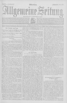 Allgemeine Zeitung Samstag 7. September 1907