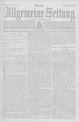 Allgemeine Zeitung Dienstag 10. September 1907