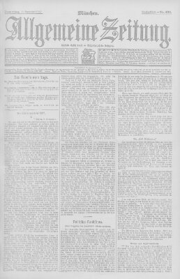 Allgemeine Zeitung Donnerstag 12. September 1907