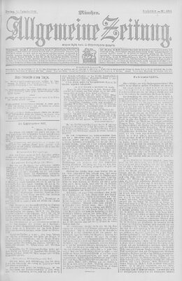 Allgemeine Zeitung Freitag 13. September 1907