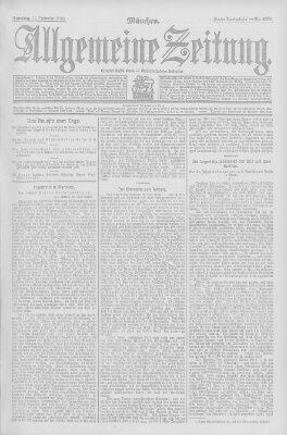 Allgemeine Zeitung Sonntag 15. September 1907