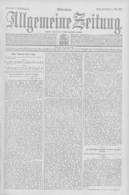 Allgemeine Zeitung Montag 16. September 1907