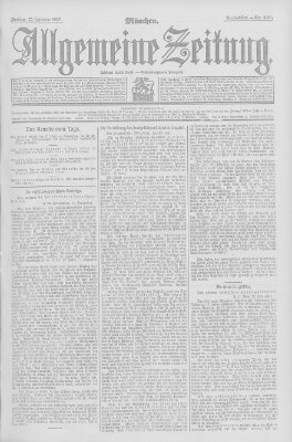 Allgemeine Zeitung Freitag 20. September 1907