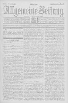 Allgemeine Zeitung Sonntag 22. September 1907