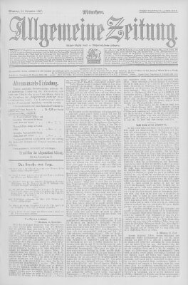 Allgemeine Zeitung Montag 23. September 1907