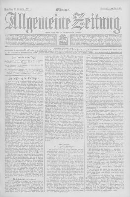 Allgemeine Zeitung Samstag 28. September 1907