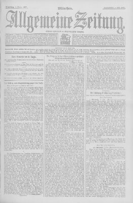 Allgemeine Zeitung Dienstag 8. Oktober 1907