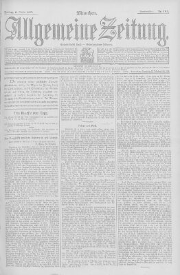 Allgemeine Zeitung Freitag 18. Oktober 1907