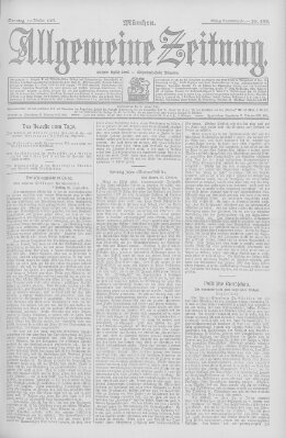 Allgemeine Zeitung Sonntag 20. Oktober 1907