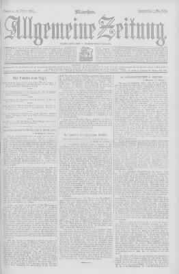 Allgemeine Zeitung Samstag 26. Oktober 1907