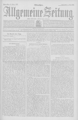 Allgemeine Zeitung Donnerstag 31. Oktober 1907