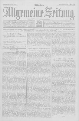 Allgemeine Zeitung Sonntag 3. November 1907