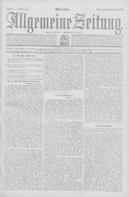 Allgemeine Zeitung Montag 11. November 1907